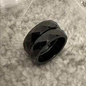 Magnetic Faceted Lodestone Rings